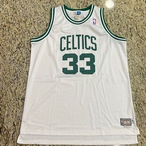 White Adidas 2XL Larry Bird Jersey